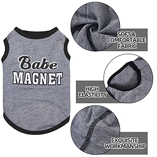 8 camisas para perros con estampado de mascotas con letras divertidas camisetas de verano para mascotas, camisas frescas para cachorros, trajes transpirables para perros, sudadera suave para mascotas, perros y gatos