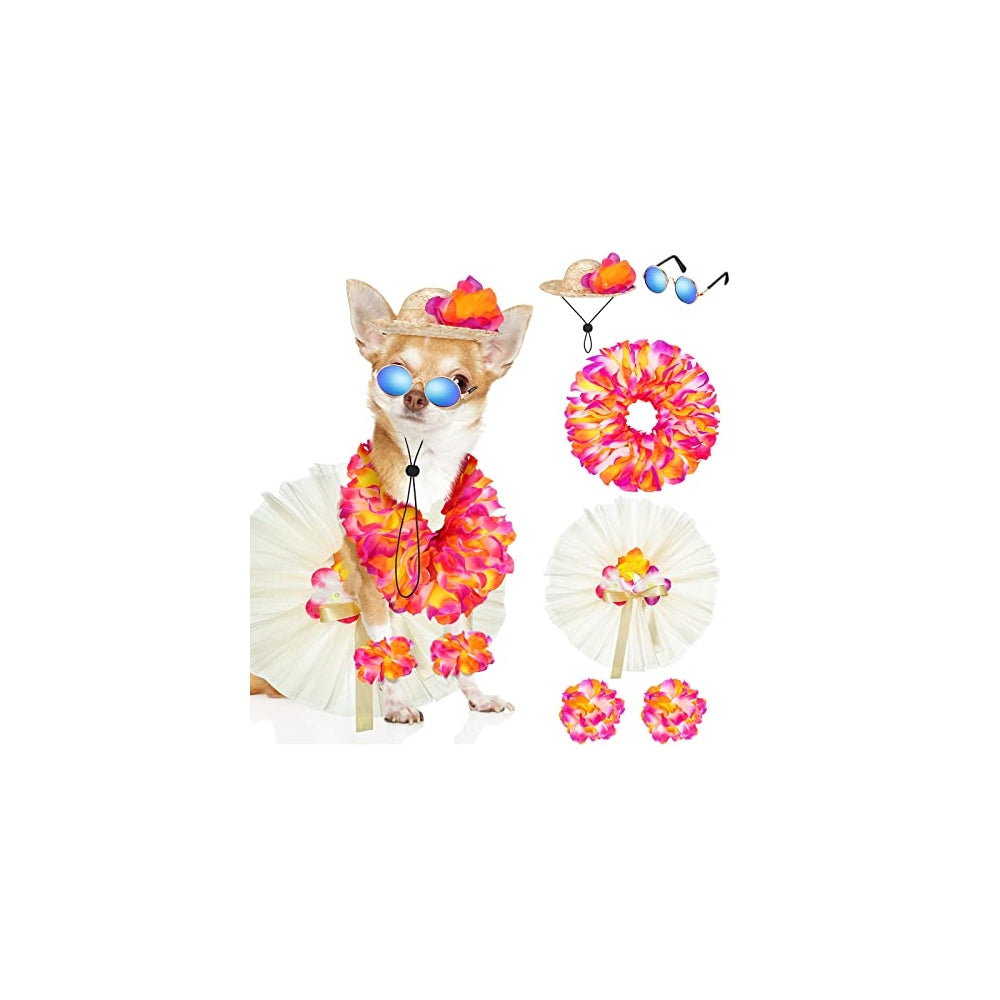 Disfraces 6 piezas hawaiano para perros talla única
