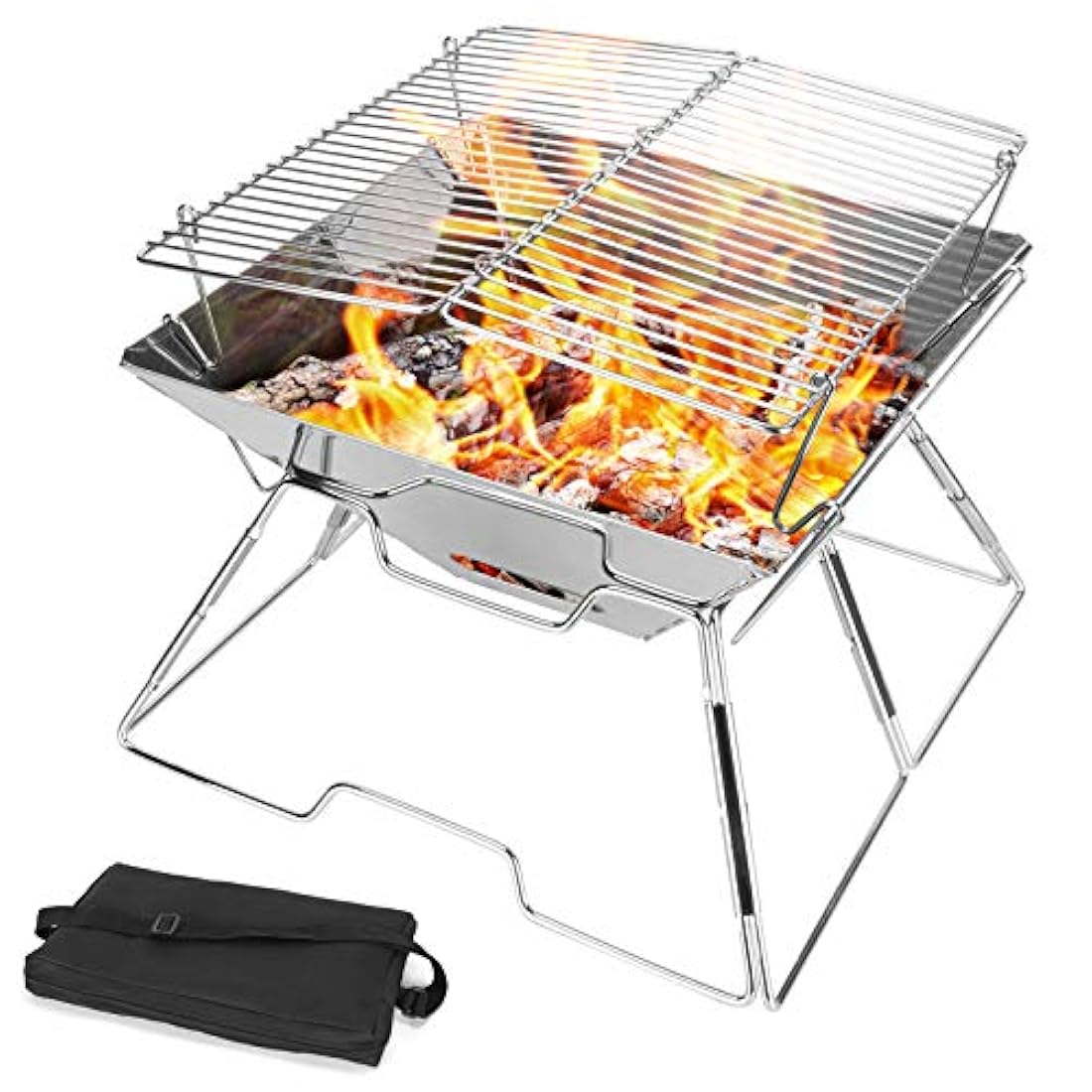 Parrilla plegable para acampada