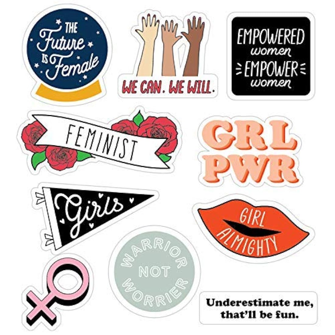 Imanes para armarios femeninos (1 hoja de 10 imanes )