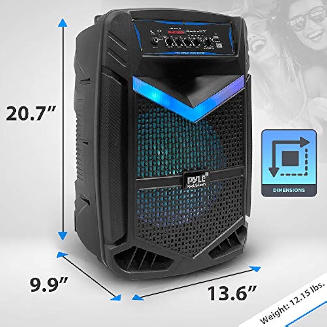 Parlante Portátil Bluetooth recargable PYLE-PRO PPHP1242B