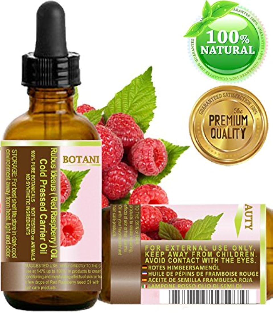 Aceite de semillas de frambuesa roja.