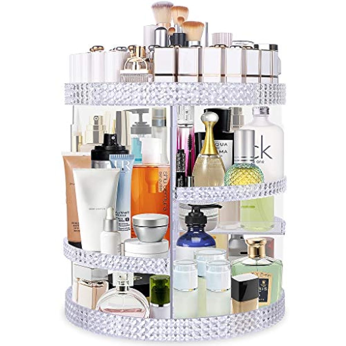 Organizador de maquillaje giratorio, organizador de perfume