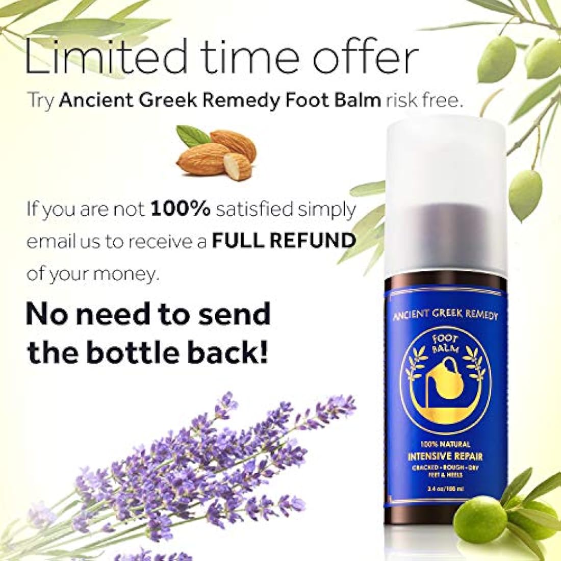 Crema de pies orgánica hidratante talón agrietado removedor