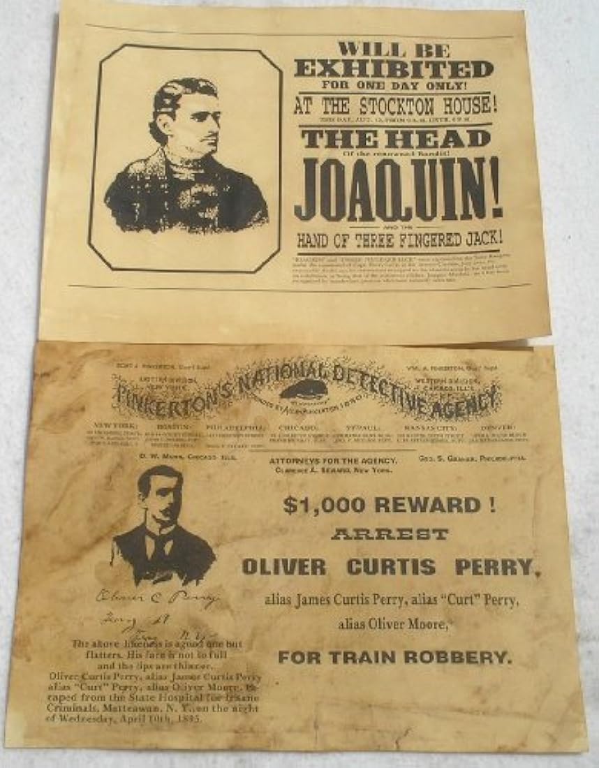 Juego de 12 pósteres de recompensa Old West Wanted