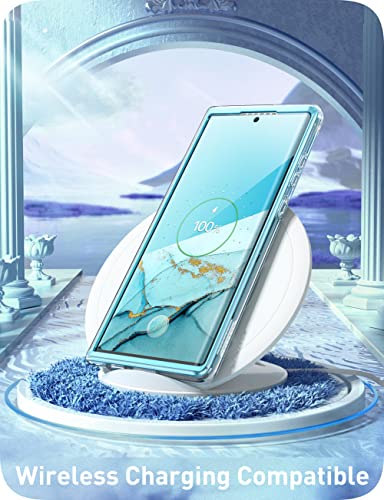i-Blason Cosmo Series - Funda para Samsung Galaxy S22 Ultra 5G (lanzado en 2022), diseño delgado y elegante, con protector de pantalla integrado, (océano)