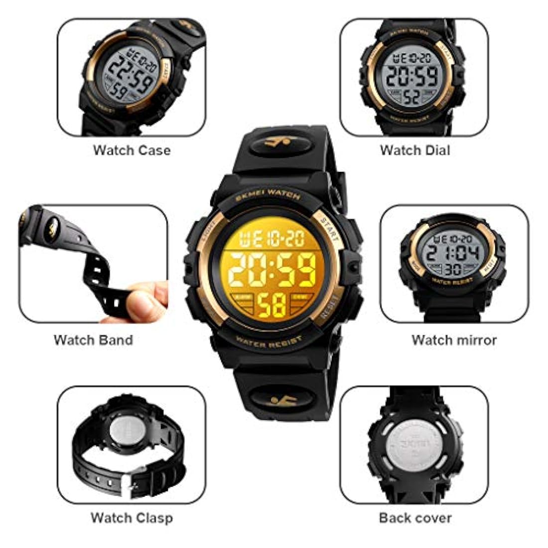 Reloj digital para niños para deportes al aire libre