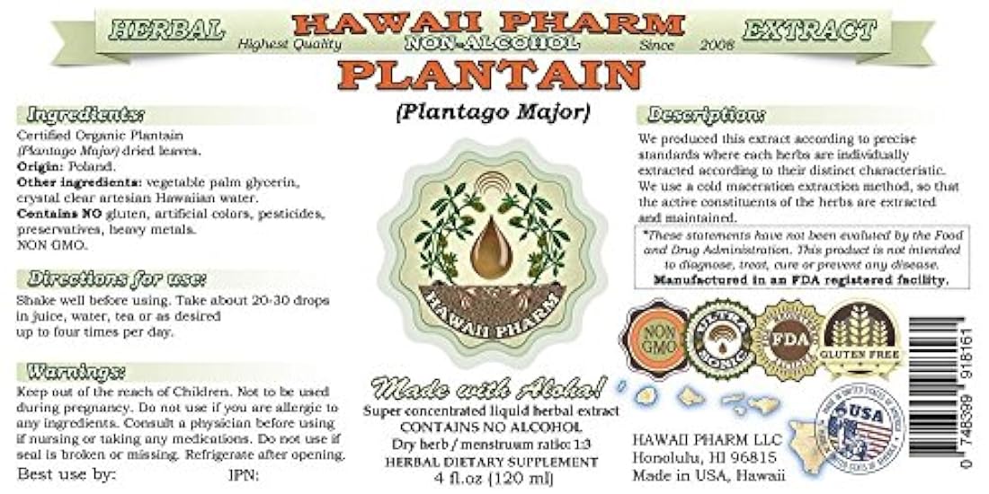 Plátano alcohol-free Extracto de líquido orgánico