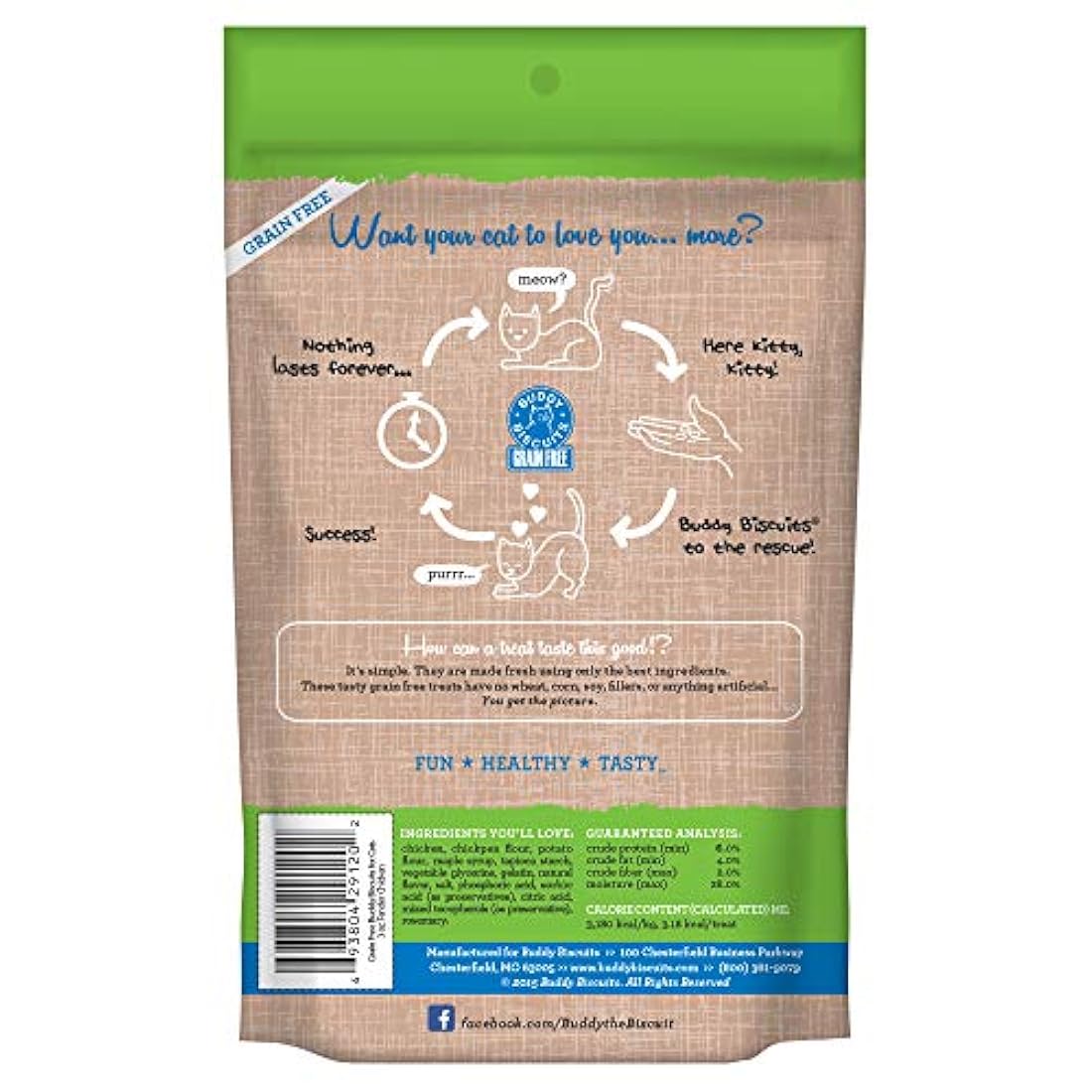 Galletas sin grano para gatos