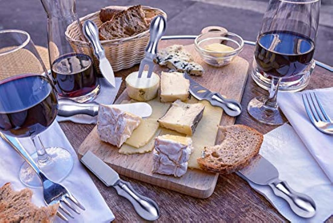WoneNice - Juego de cuchillos de queso de acero inoxidable