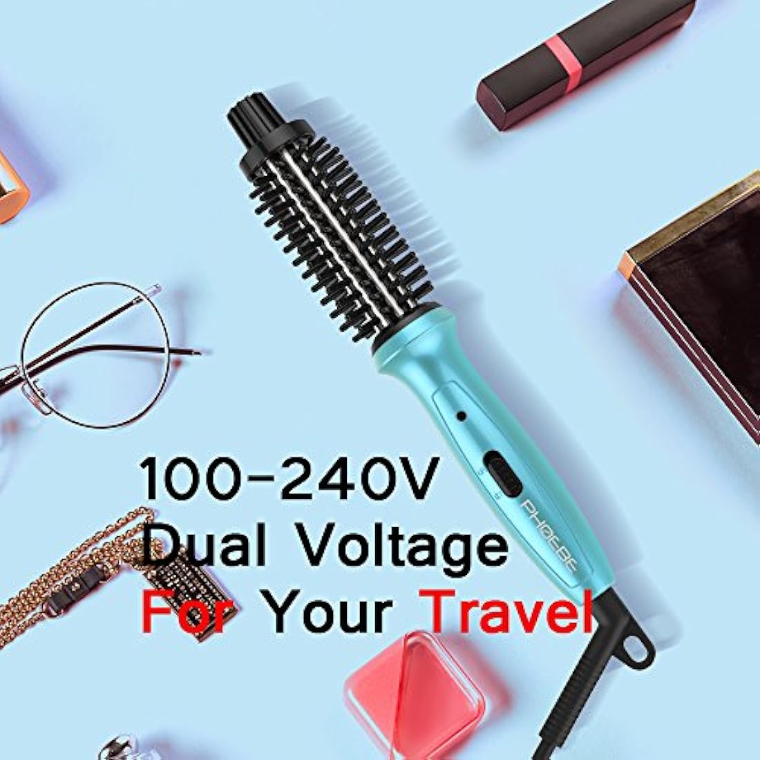 Mini rizador de pelo PHOEBE para viajes, 3/4 pulgadas