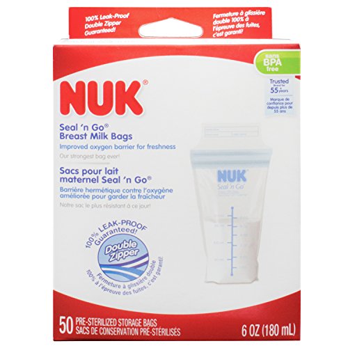 Bolsas de leche materna NUK Seal N Go, 50 unidades