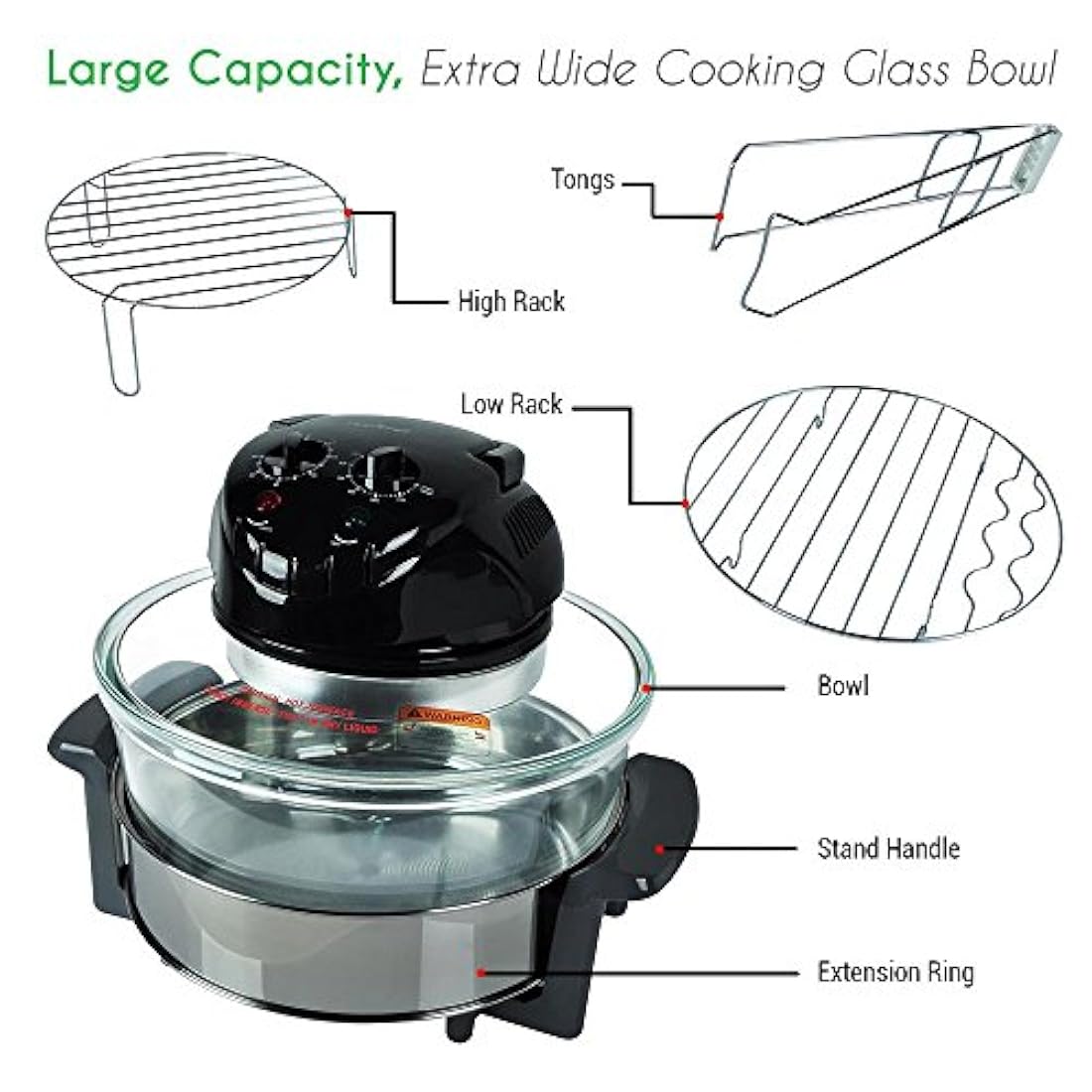 Horno tostador de convección - Freidora NUTRICHEF PKCOV45