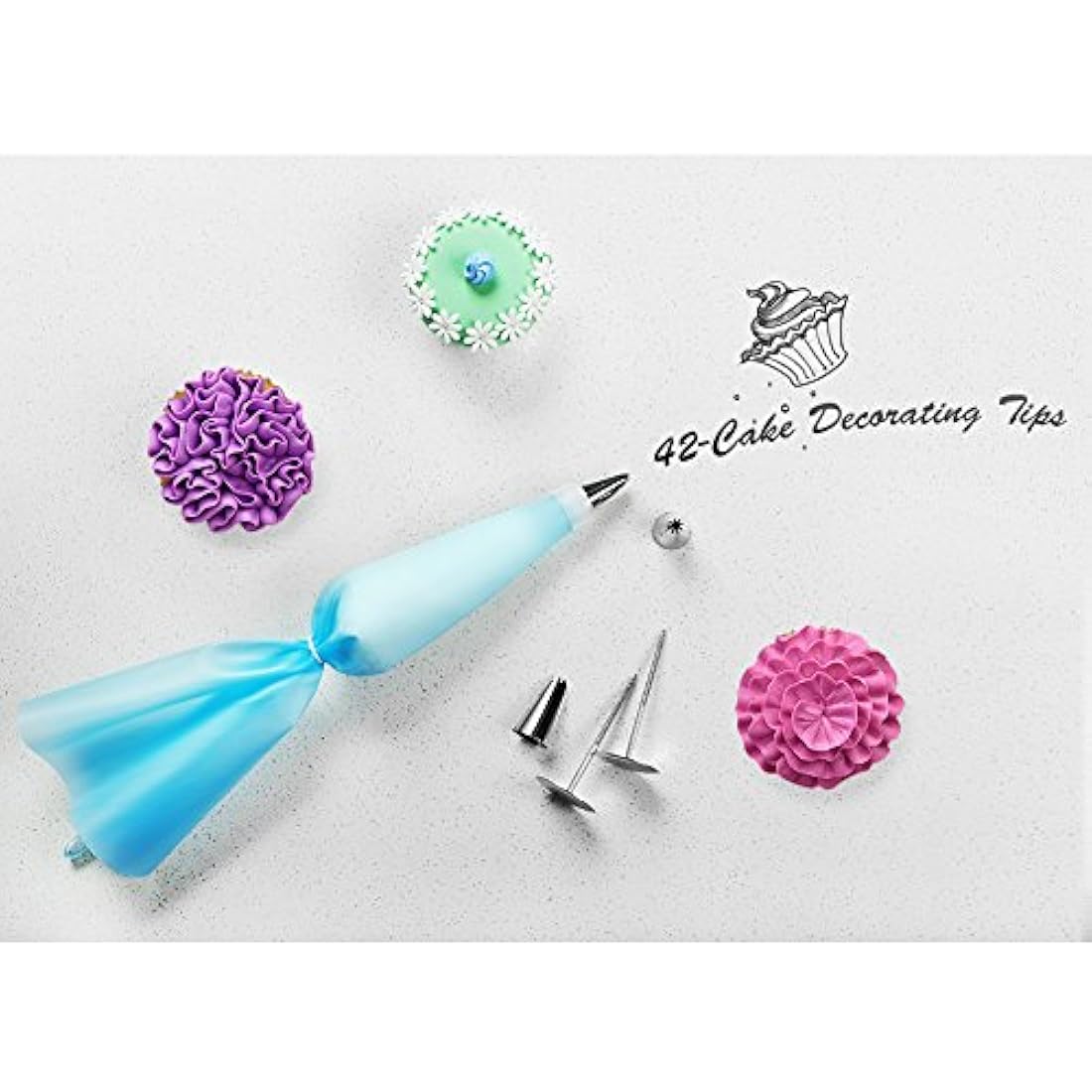 Juego de 42 artículos de decoración de tortas Kootek