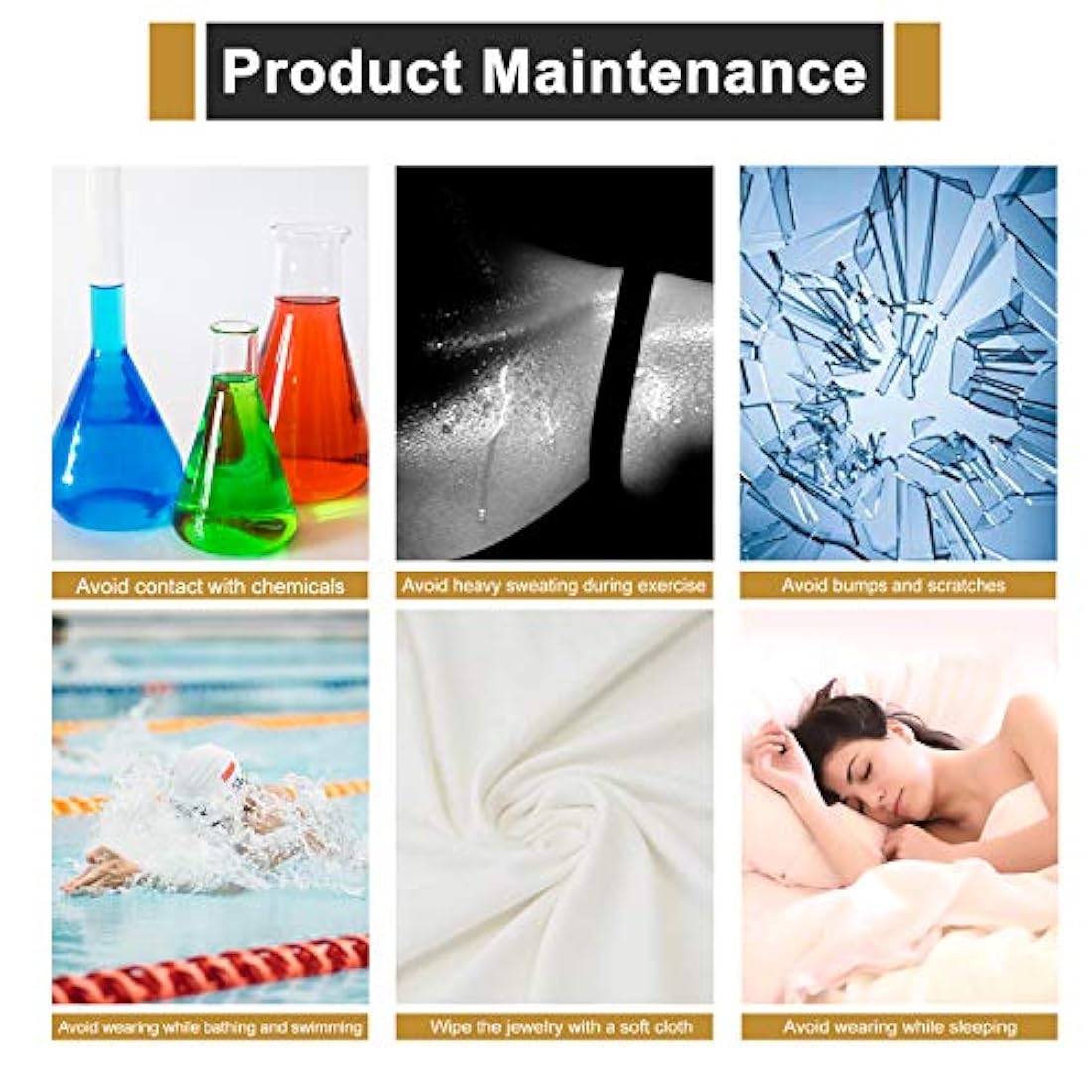 Extensores de collar, 10 piezas de acero inoxidable oro