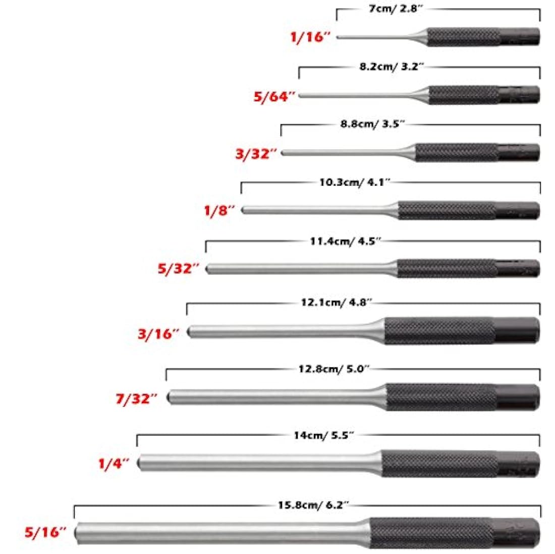 Set de punzones con bolsa para almacenamiento