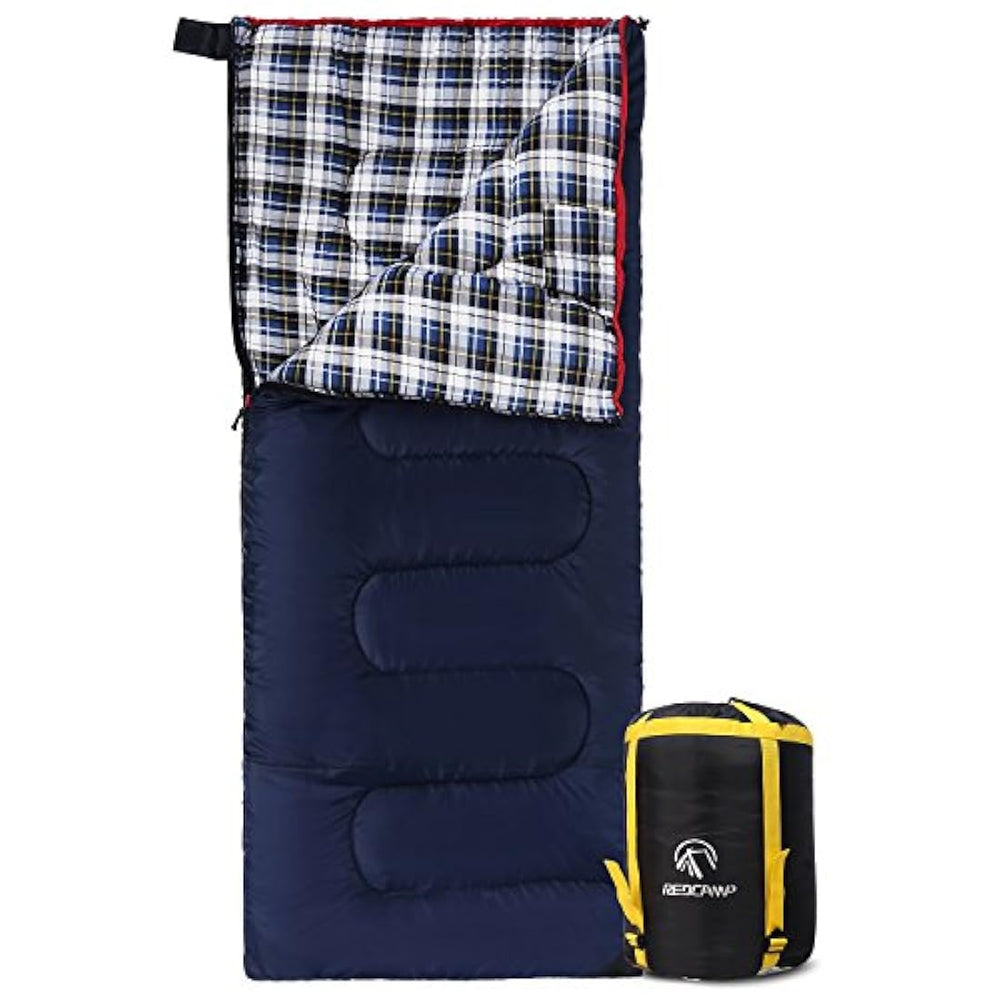 ReDCAMP - Saco de dormir de franela de algodón para camping
