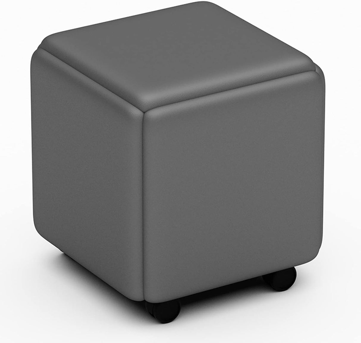 Otomanas Apilables 5 en 1 con Ruedas y Asiento Giratorio