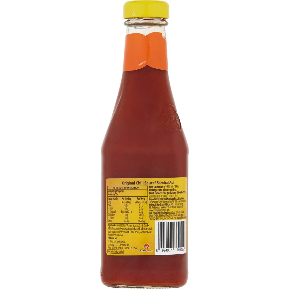 Salsa Chili Original ABC, 11.3 Onzas, Referencia 10-5332