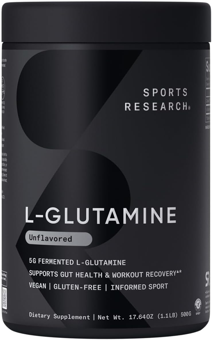 L-Glutamina en Polvo - Sports Research - Recuperación y Salud