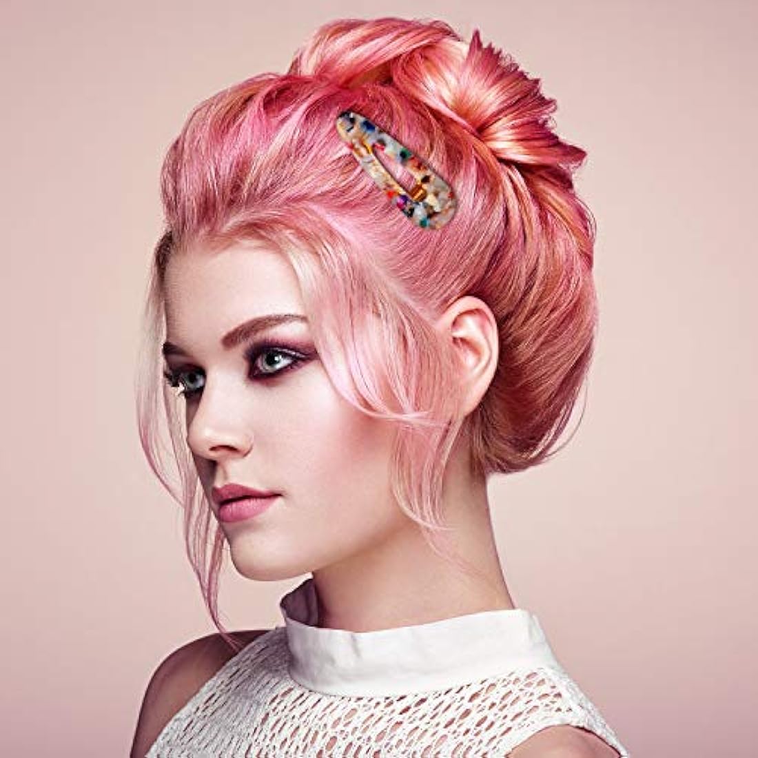 Juego de moldes para moldear horquillas de pelo de 36 piezas, incluye 6 piezas de moldes de resina de silicona, moldes de joyería, 30 piezas de horquillas para horquillas de resina epoxi para el pelo, llavero, marcador, colgante