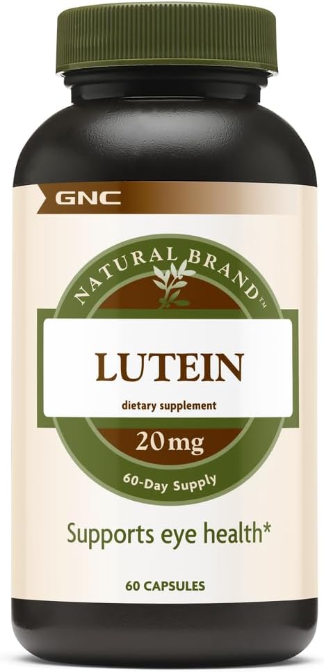 Suplemento GNC Brand Lutein 20mg 60 cápsulas salud ocular