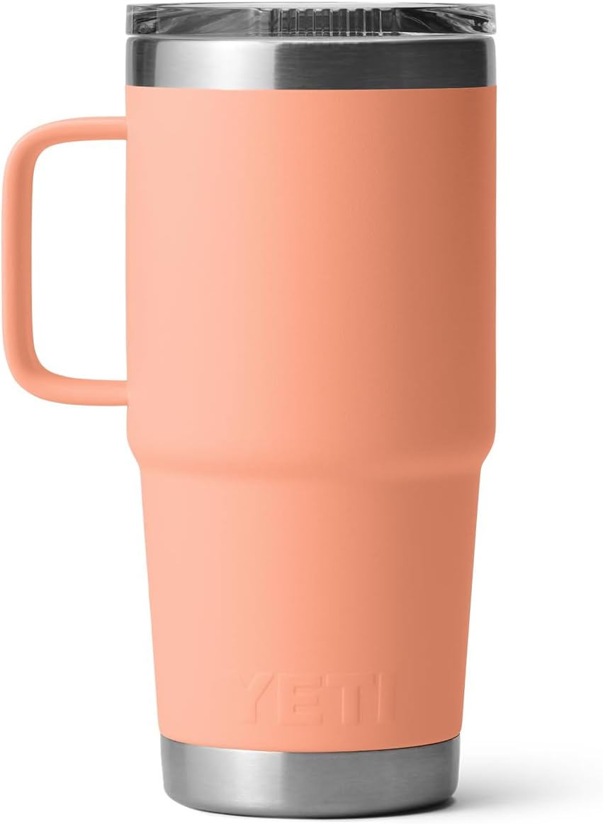Taza de Viaje YETI Rambler 20 oz, Acero Inoxidable, Melocotón