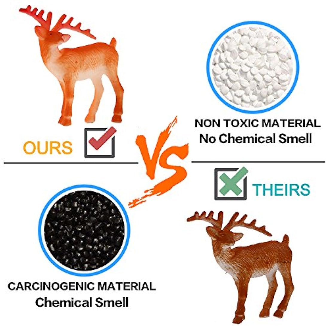 Funcorn Toys Animal Toy Juego de 64 juguetes de plástico