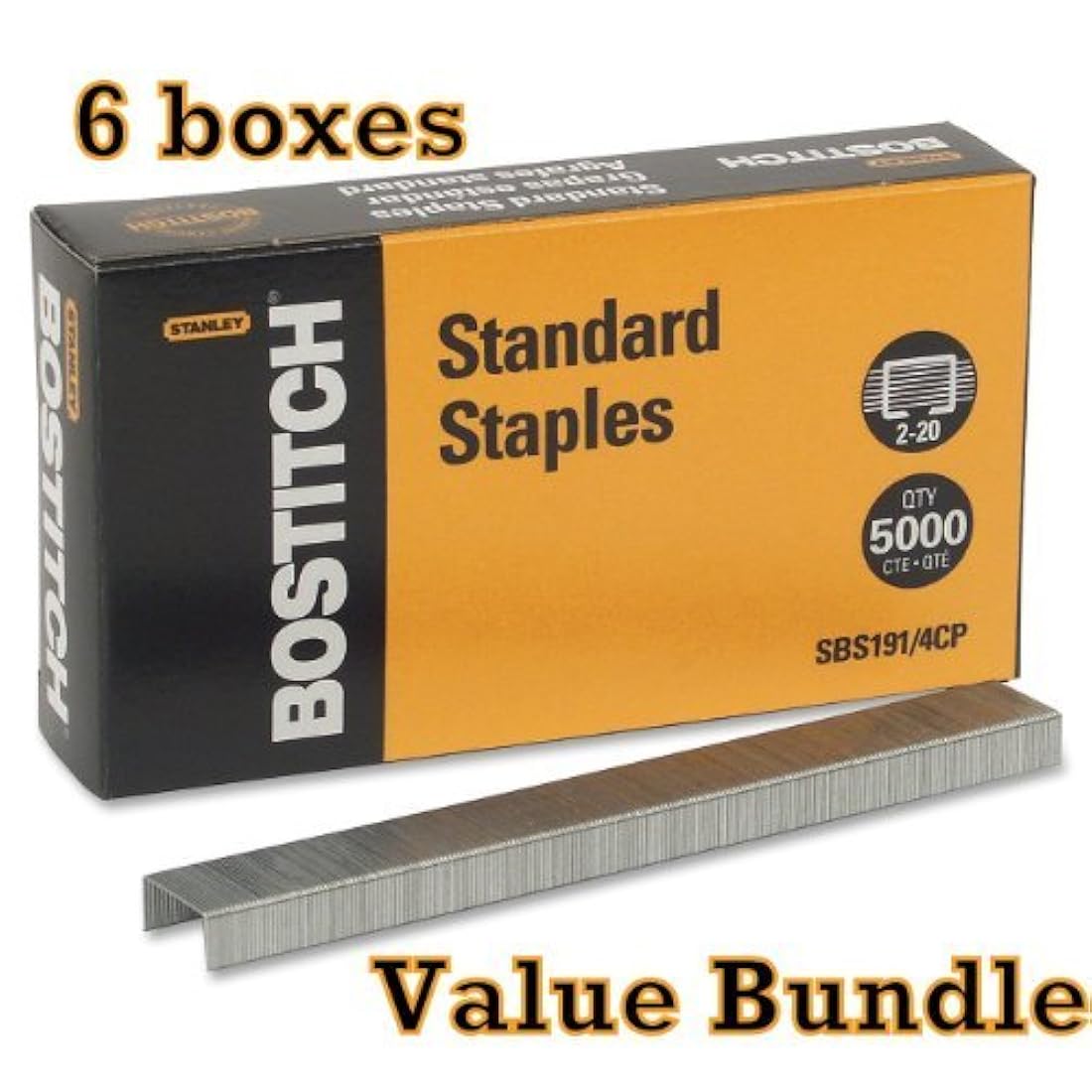 Value Pack de 6 de Stanley Bostitch Premium estándar grapas