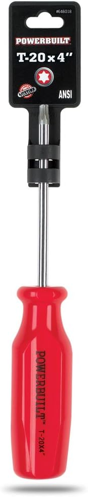 Destornillador Estrella T-20 Powerbuilt 646018, Mango Maxi-Grip