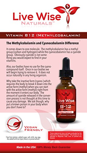 Gotas líquidas de vitamina B12, sublingual, metilcobalamina