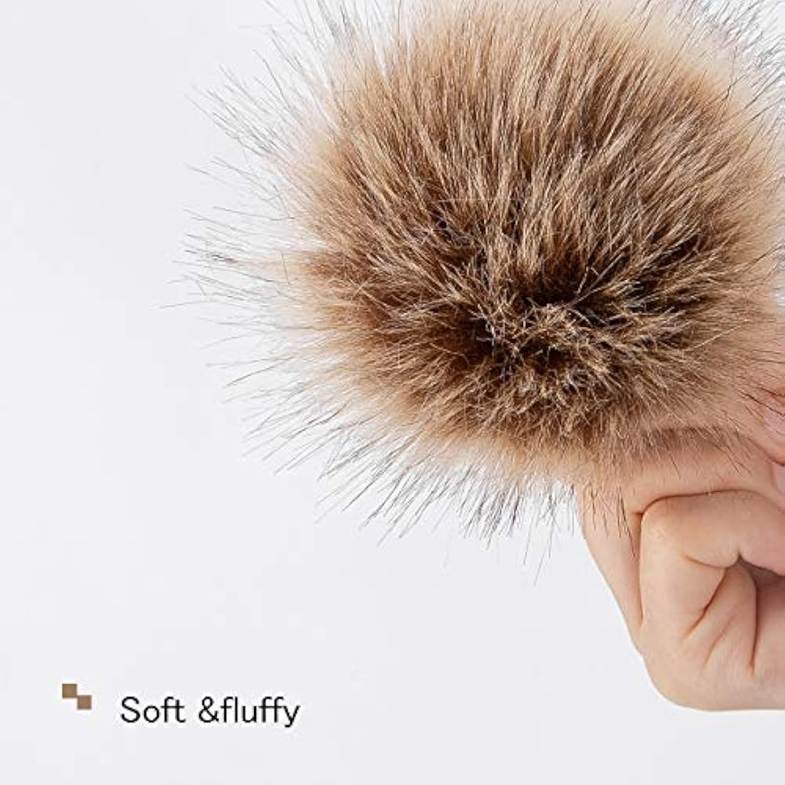 Cosweet - Bolas de pompón de piel de zorro sintética