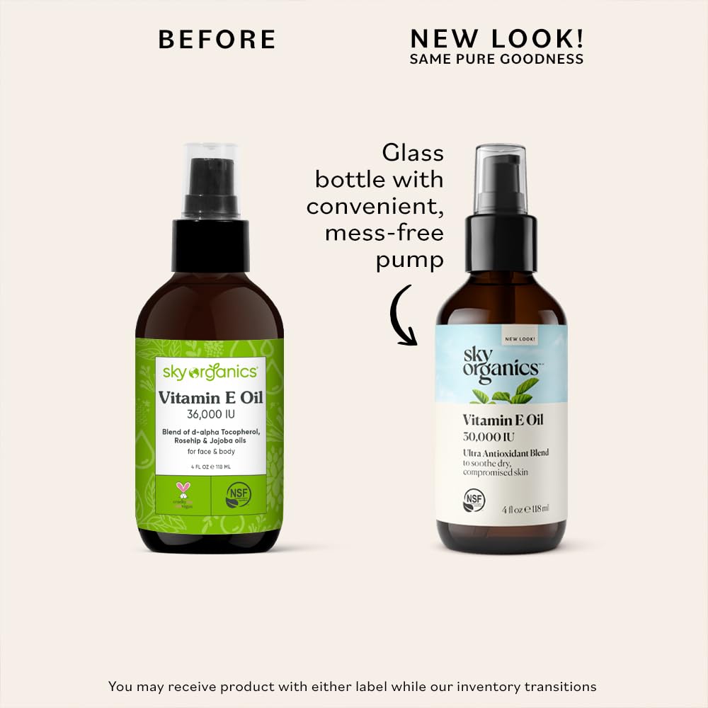 Aceite Facial de Vitamina E Orgánico Antioxidante Reparador