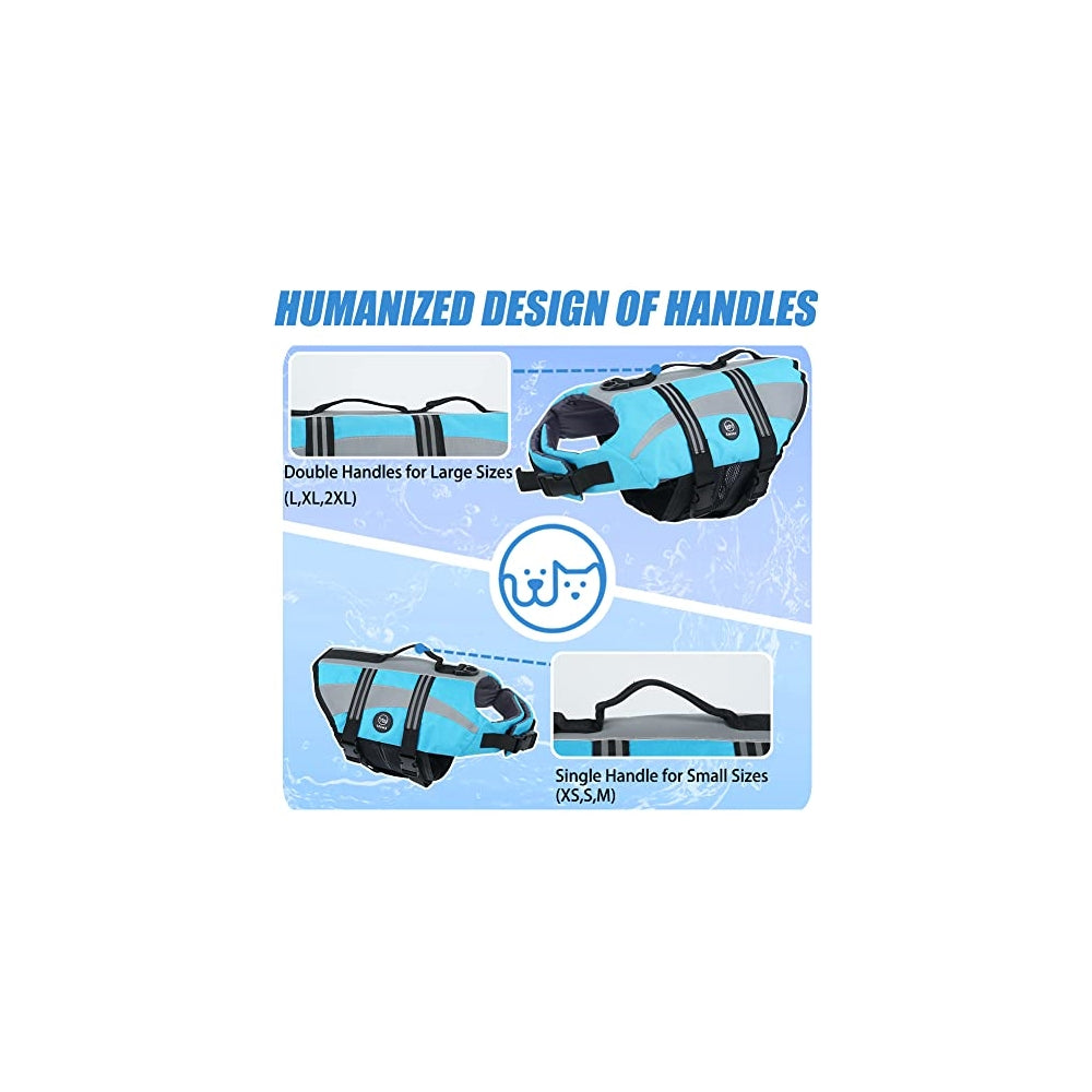 Chalecos salvavidas para perros ajustables azul XS