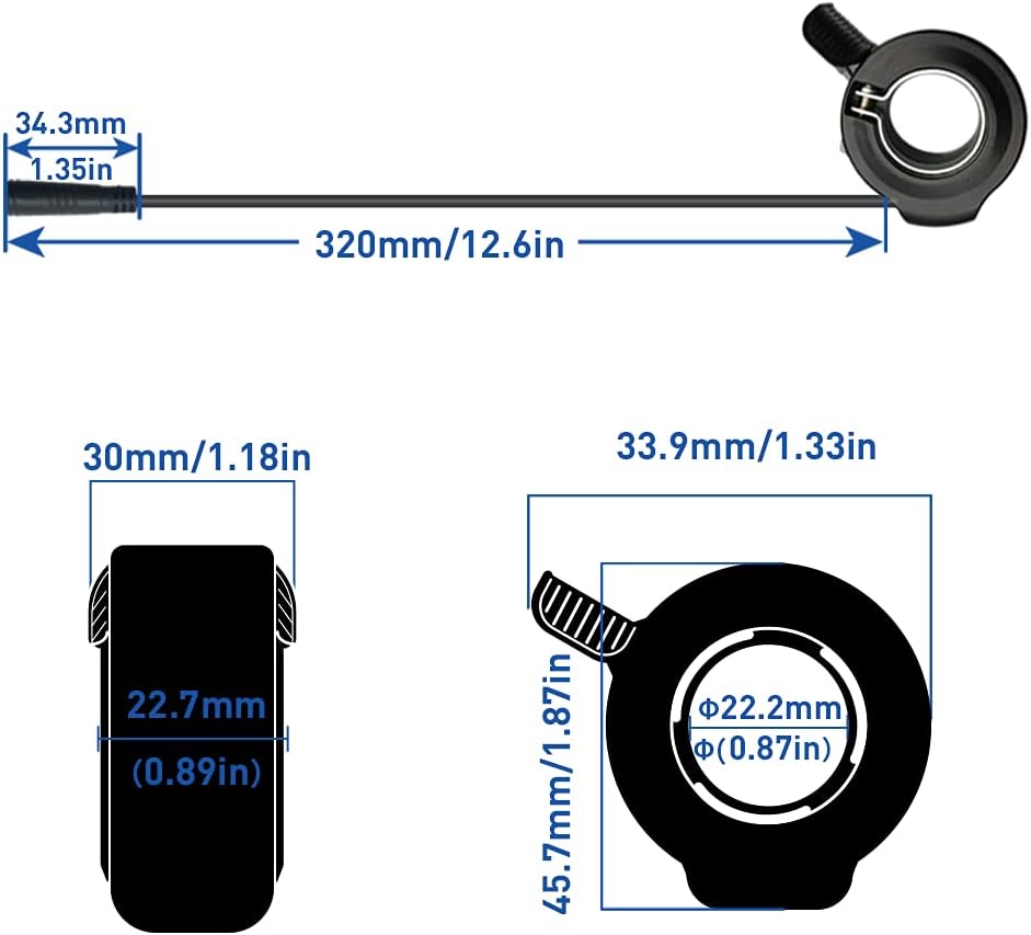 Acelerador de bicicleta eléctrica BBS 01 02 HD, 130X