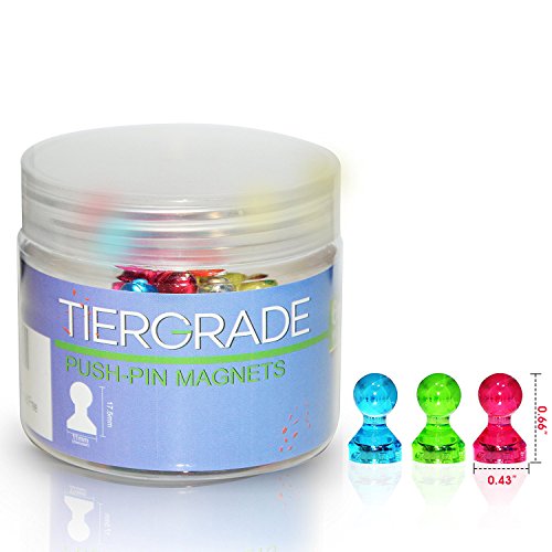 Tiergrade Imanes de push pin, 60 unidades, imanes
