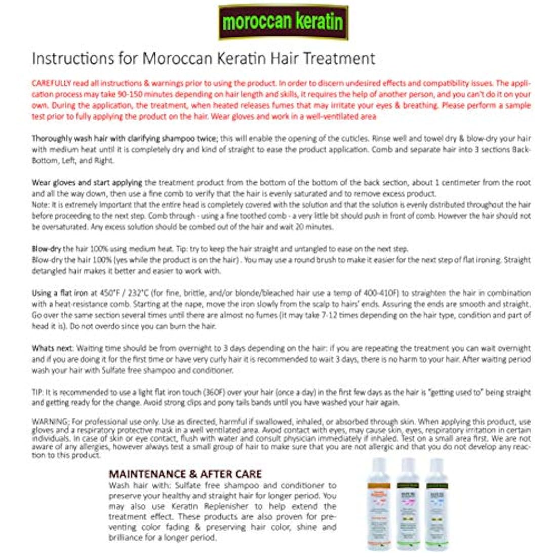 MOROCCAN KERATIN tratamiento del cabello Chocolate