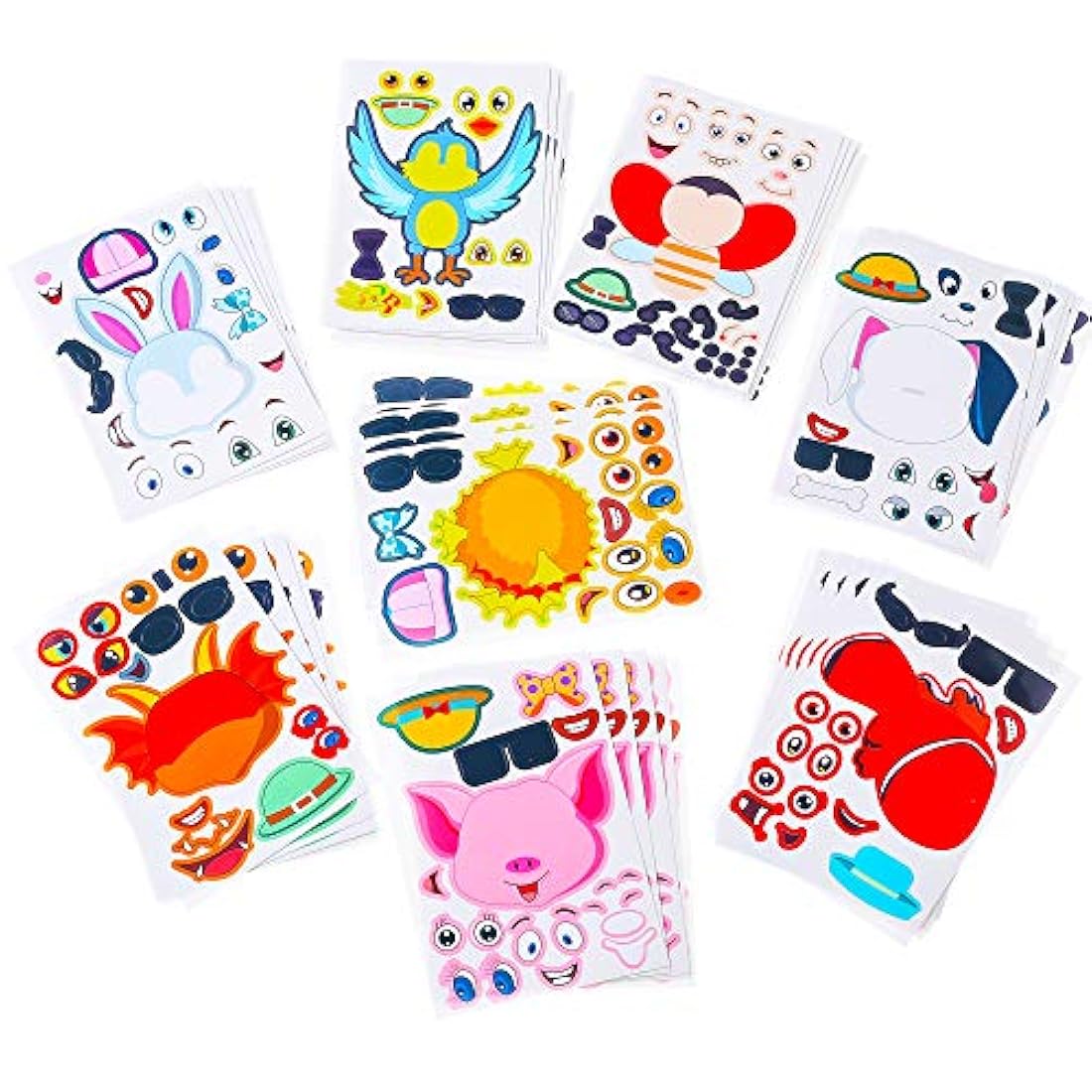 pegatinas para niños, paquete de 100 animales