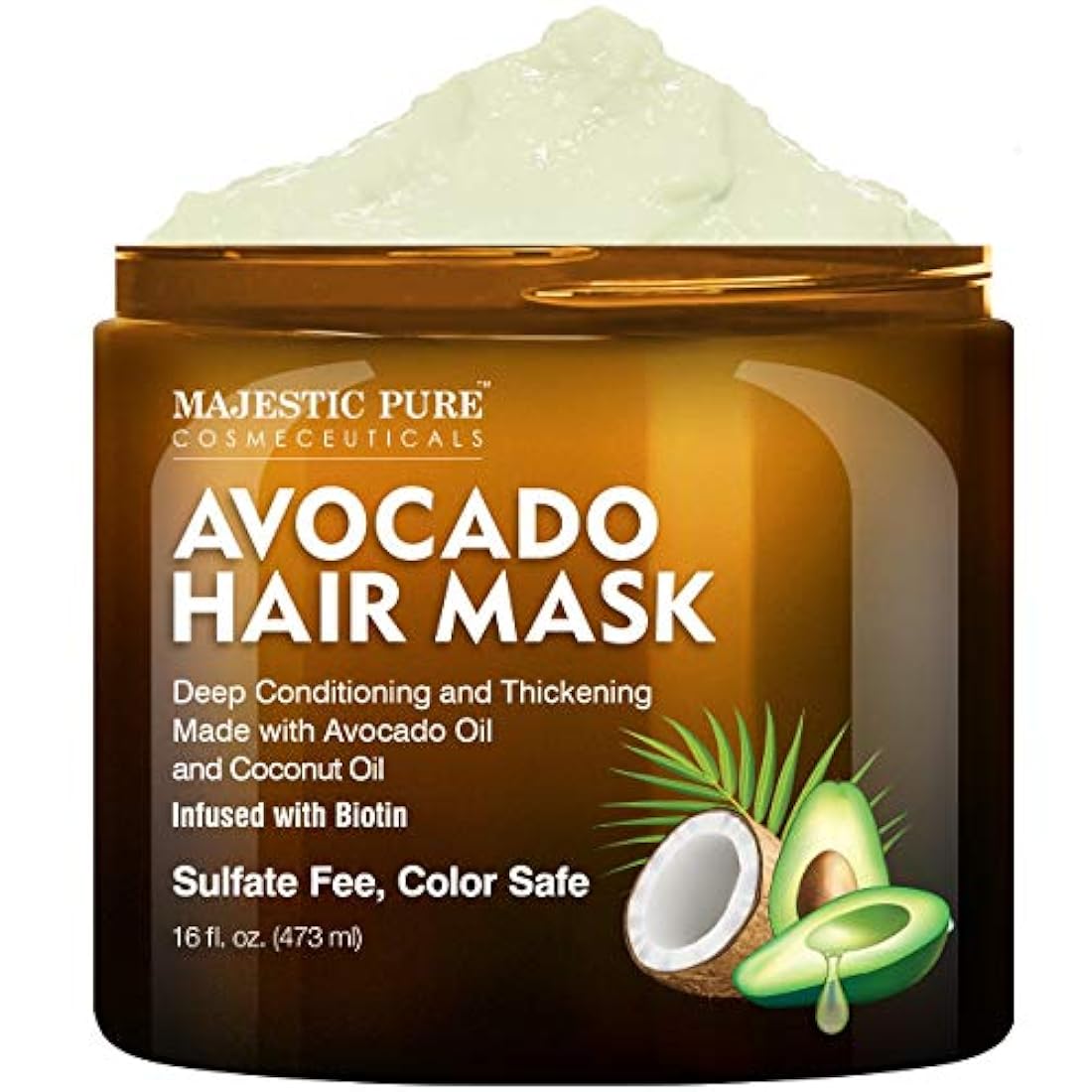 MAJESTIC PURE Mascarilla para el cabello de aguacate y coco