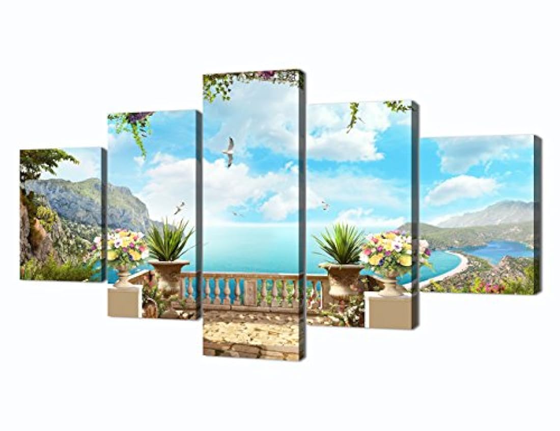 Yatsen Puente Moderno 5 Piezas Playa Océano Paisaje