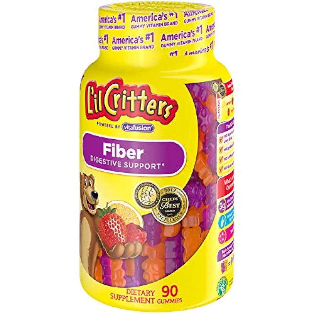 Suplemento de ositos de goma de fibra para niños de Lil Critters