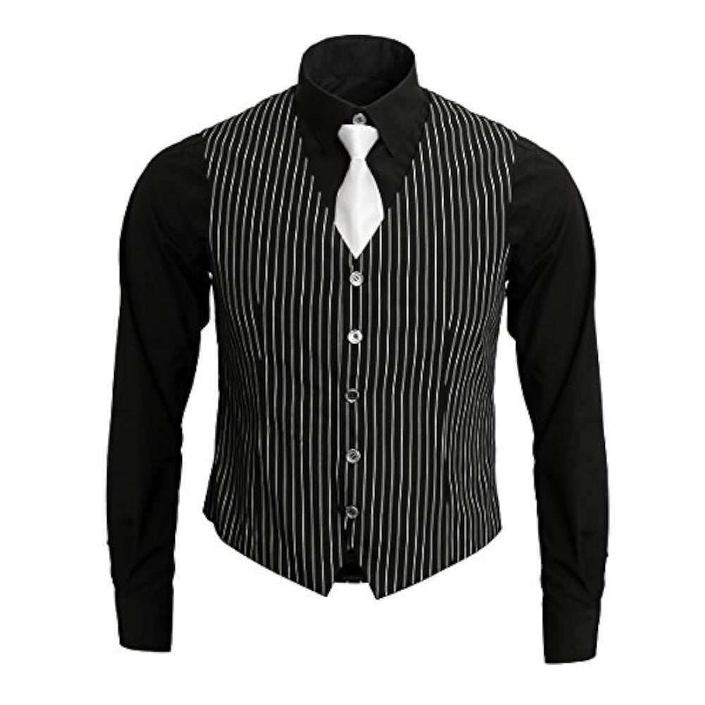 Disfraces disfraz de gángster, chaleco y corbata de los años