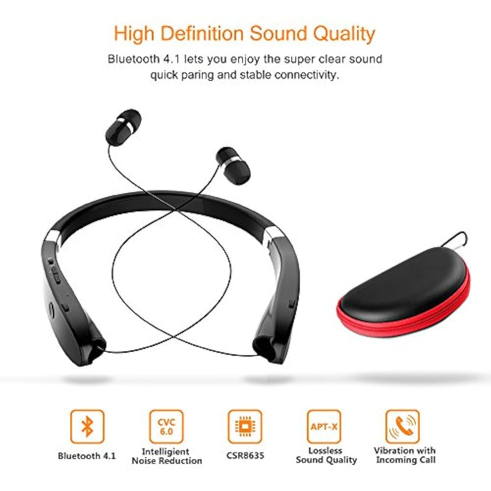 Auriculares Bluetooth plegables, ligeros y retráctiles