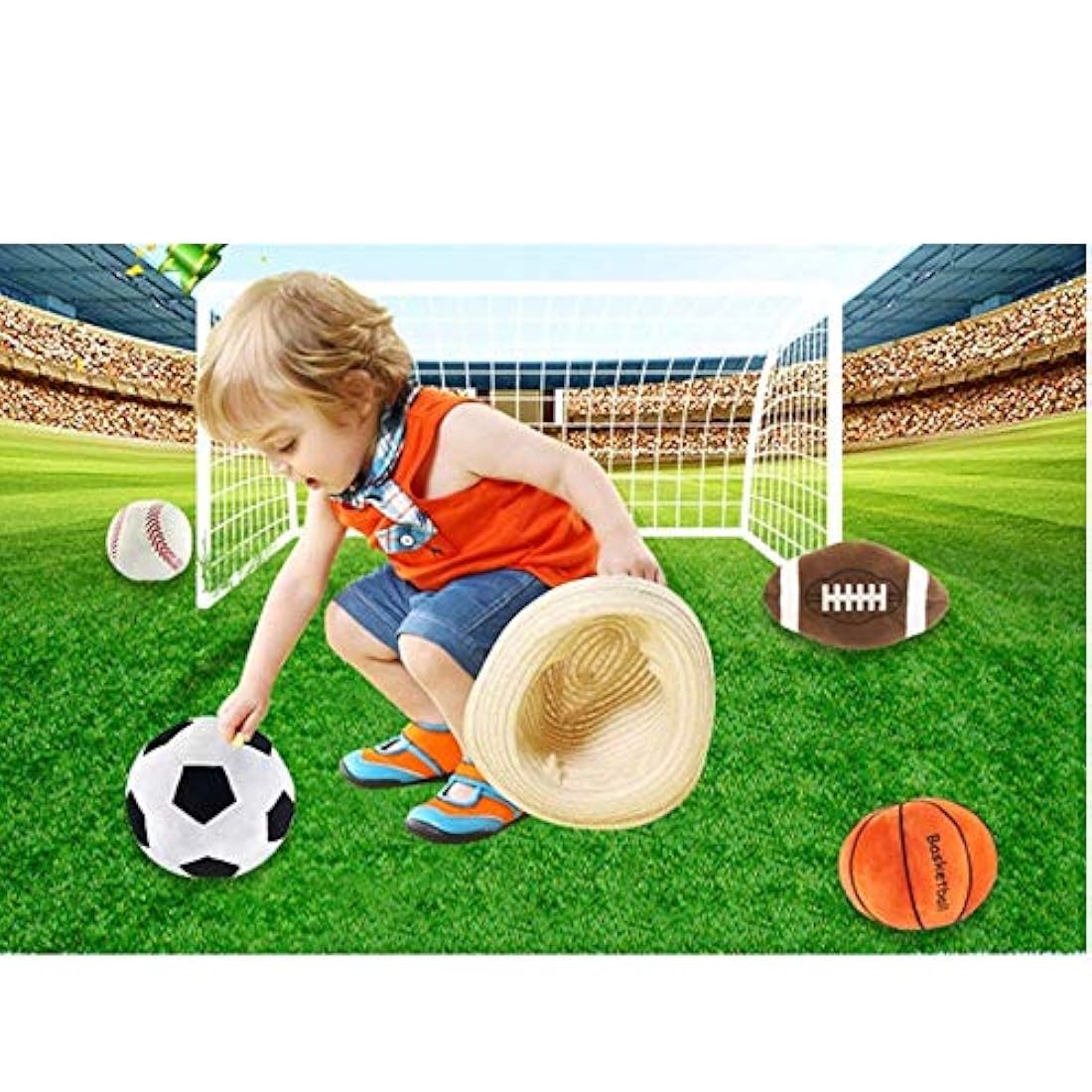 Almohada de baloncesto de peluche