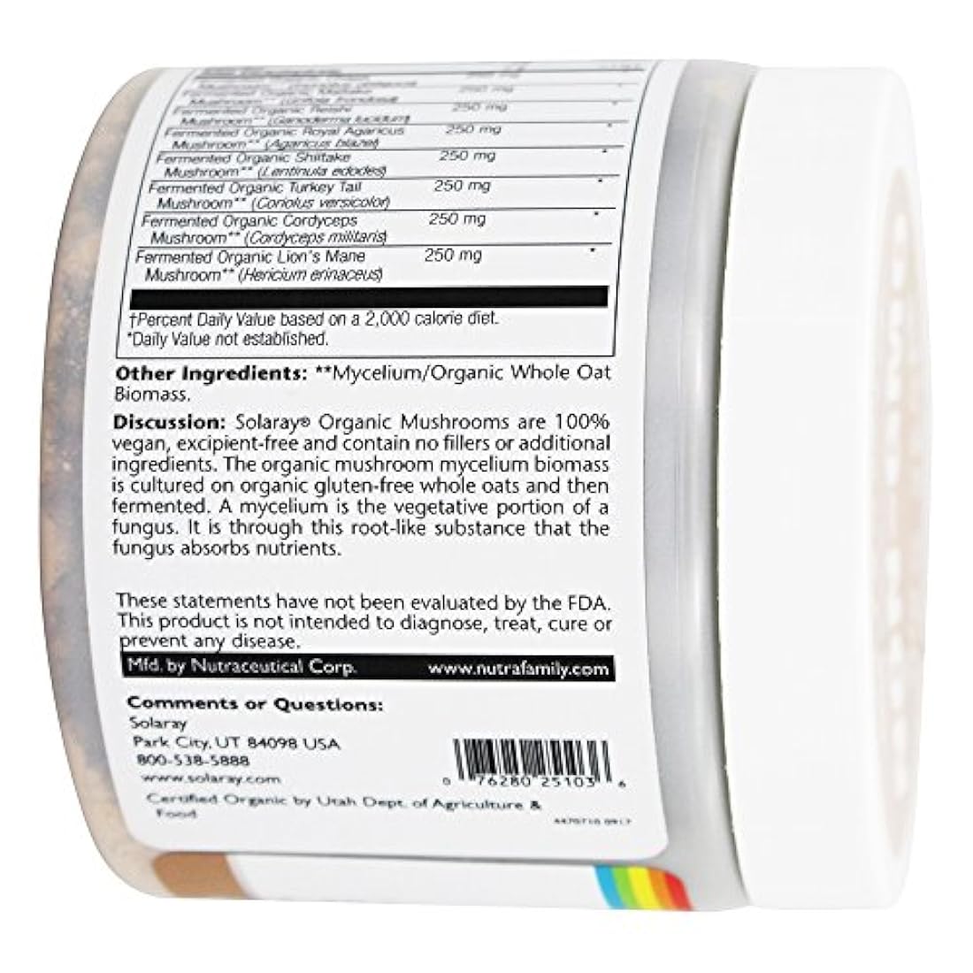 Fermentado orgánicos completa Solaray 2.14 Oz (60 g) polvo