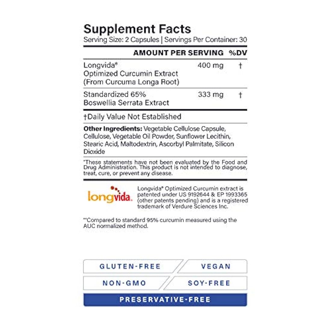 1MD CurcuminMD Plus-Curcumina de cúrcuma Boswellia Serrata