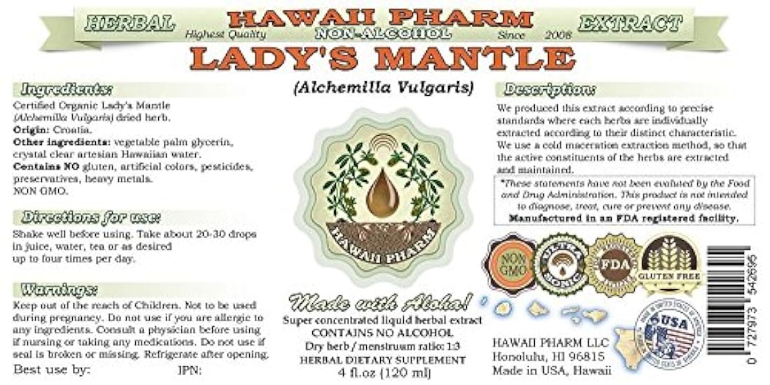 Lady 's mantle alcohol-free Extracto de líquido