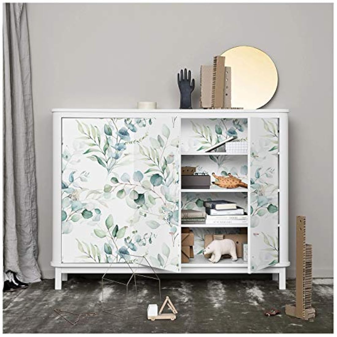 Papel pintado para pared de vinilo estilo botánico(14.5 ft2)