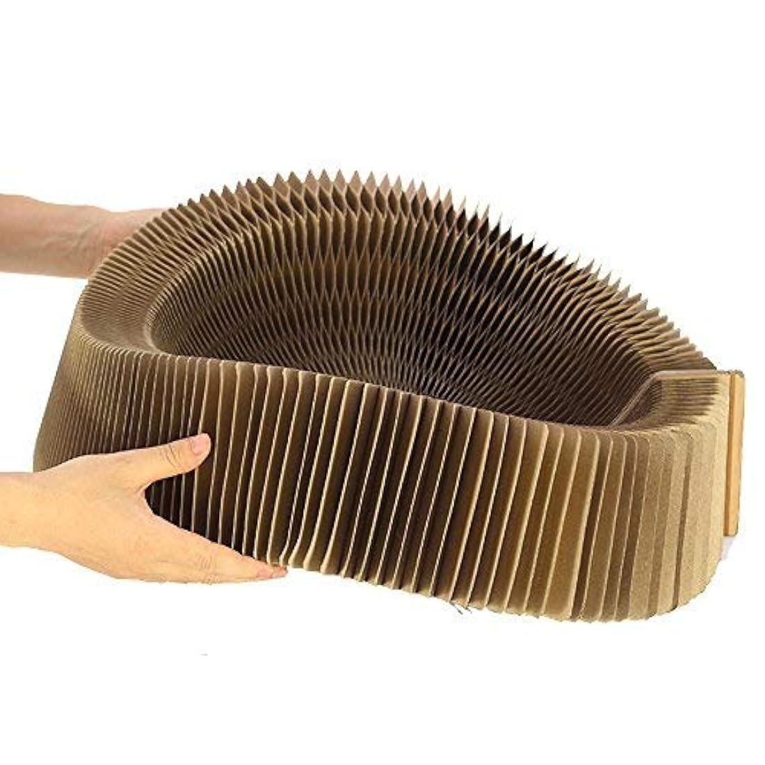 Cama redonda plegable de cartón corrugado para gatos