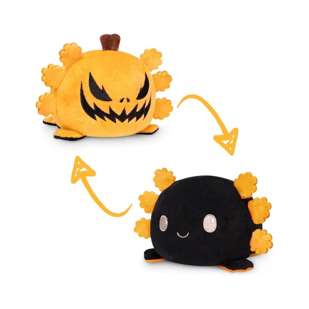 Peluche reversible de Halloween negro y naranja